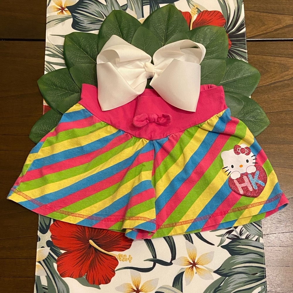 Girls Hello Kitty Sanrio striped shorts